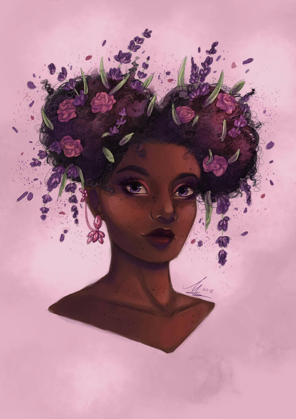 Lavender Portrait by Monique--Renee