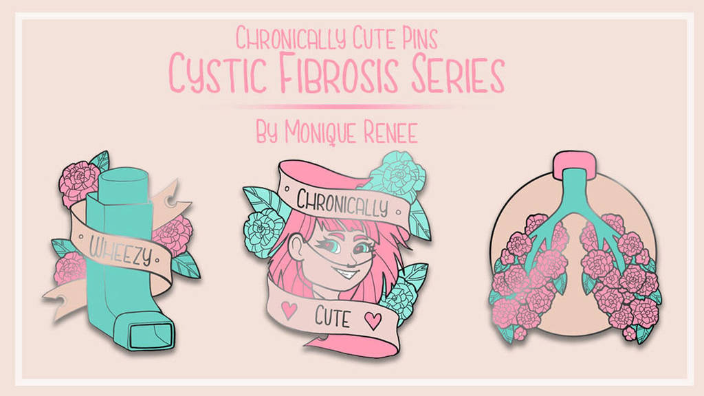 Cystic Fibrosis inspired Enamel Pins by Monique--Renee