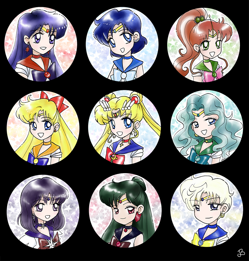 Sailor Moon Buttons by nalina