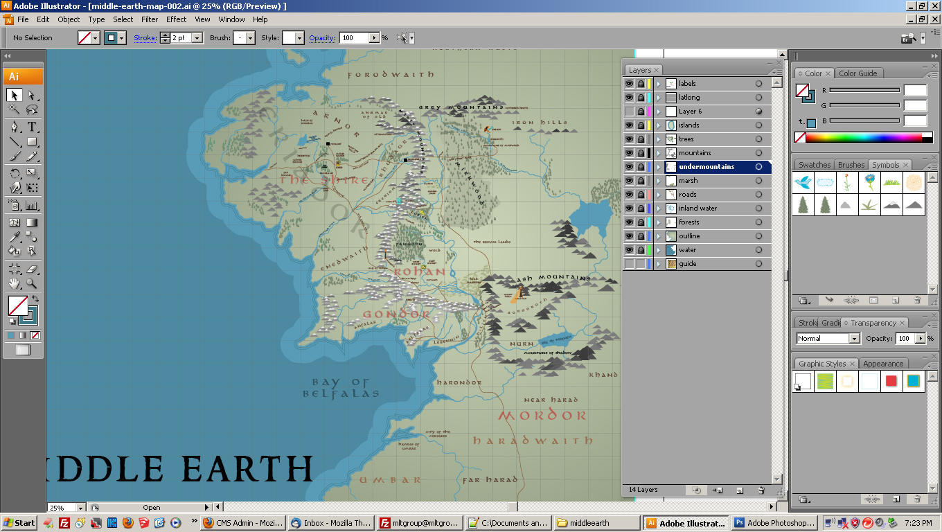 Middle Earth Map - WIP 001 by forbesrobertson