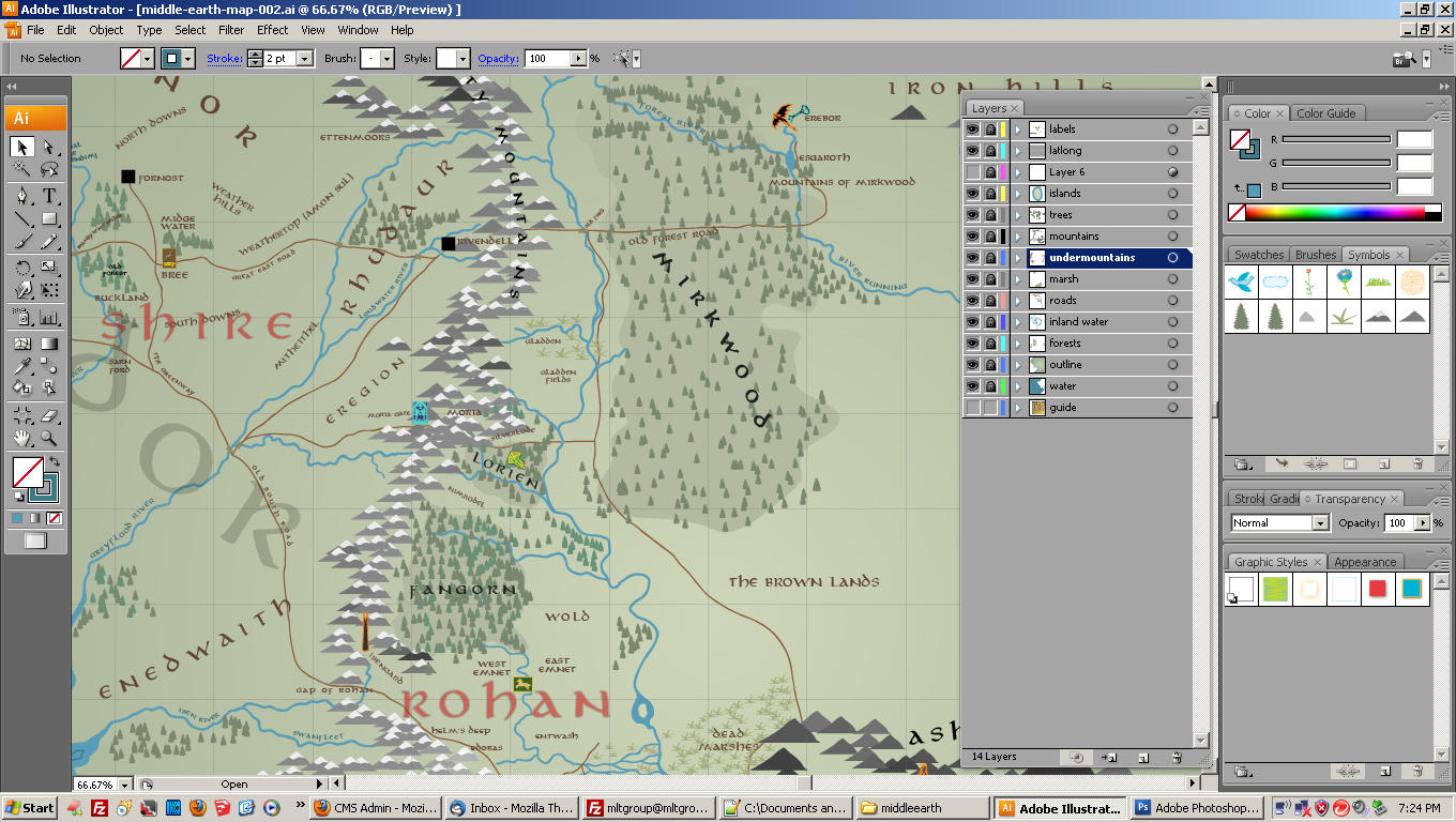 Middle Earth Map - WIP 002 by forbesrobertson
