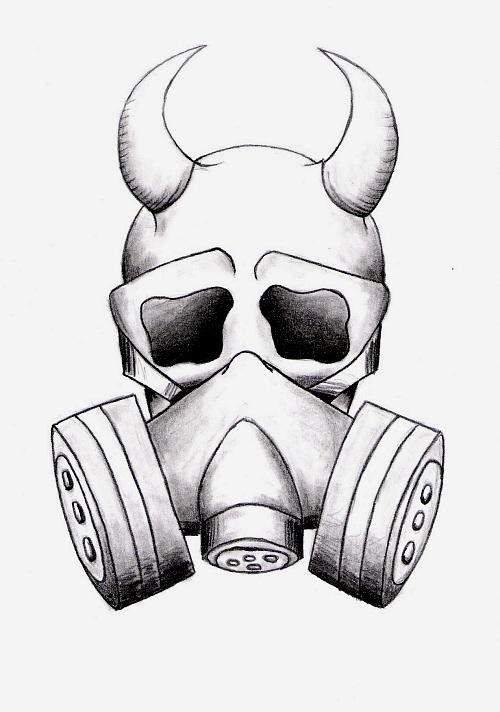 gas mask drawing gas mask drawing