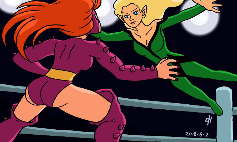 Commission 0066, Meggan and Titania by Cesar-Hernandez