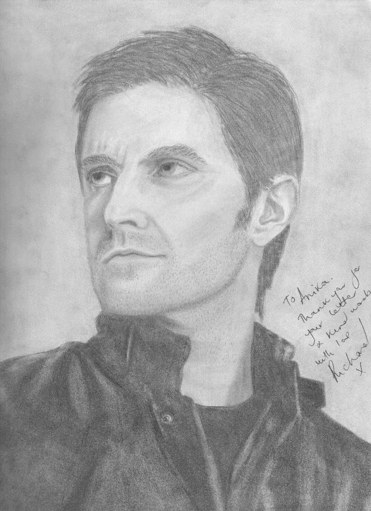 Autographed Richard Armitage Drawing by Darkangel66a