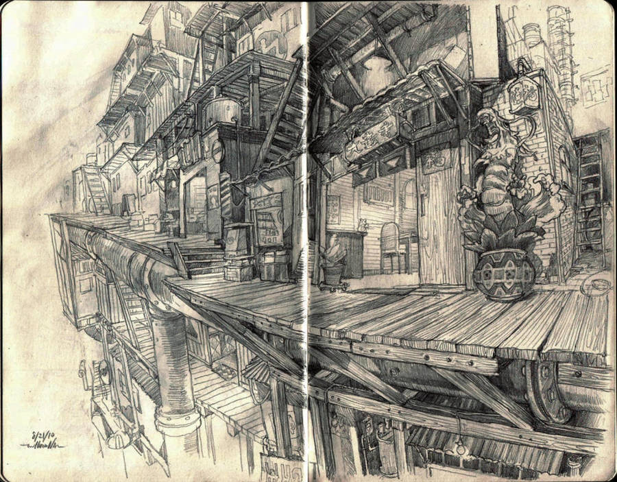 Pit City Market Are Sketch by niuner