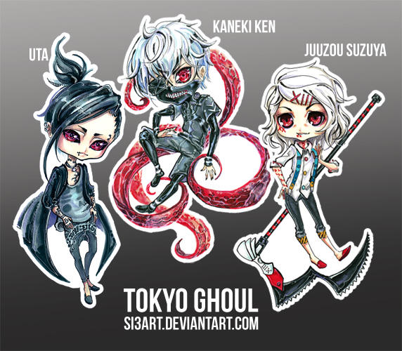 Chibi Tokyo Ghoul by Si3art