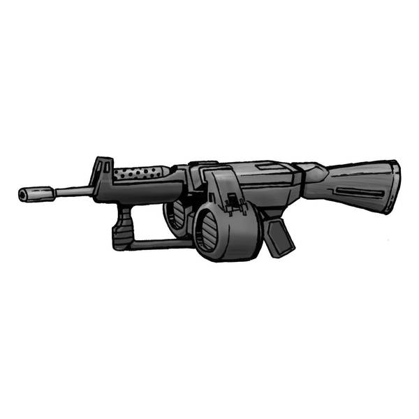 Shadowrun assault rifle by raben-aas
