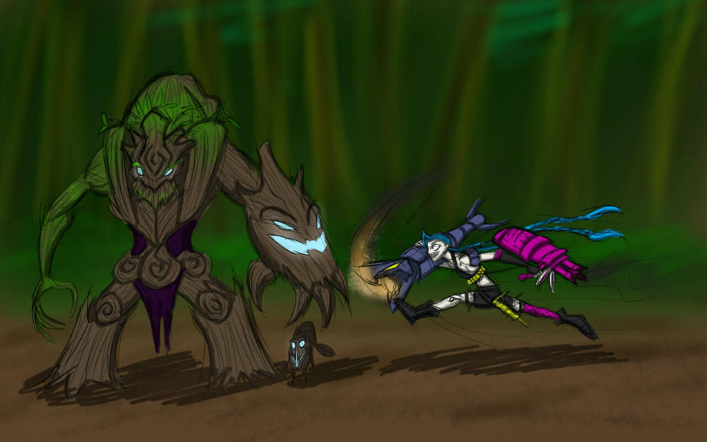 League of Legends-Maokai and Jinx Colored by ...