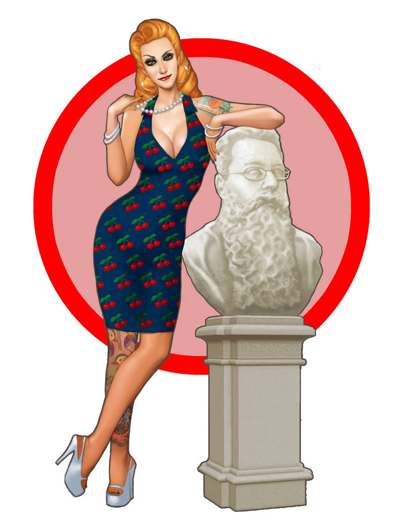 Lisa Contemplating the Bust of Boyack by ArtbroSean
