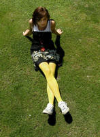 A girl in yellow tights by reniferowa