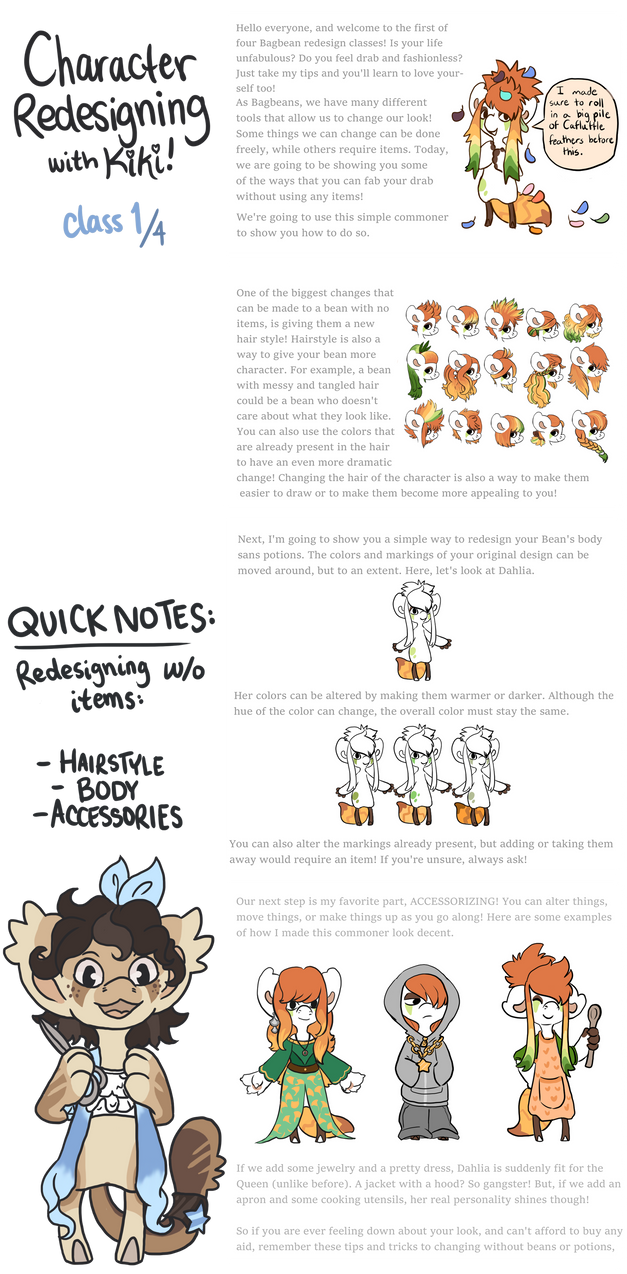 Character Redesigning Class, 1: Without Items by bagbeingintheknow