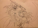 Syn Vs Viola -BW Ink- by Rikien
