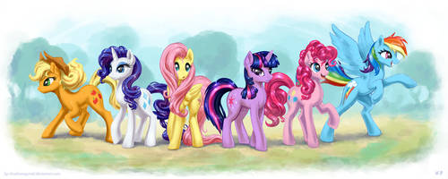Mane-6-my-little-pony-friendship-is-magic by New-my-little-pony