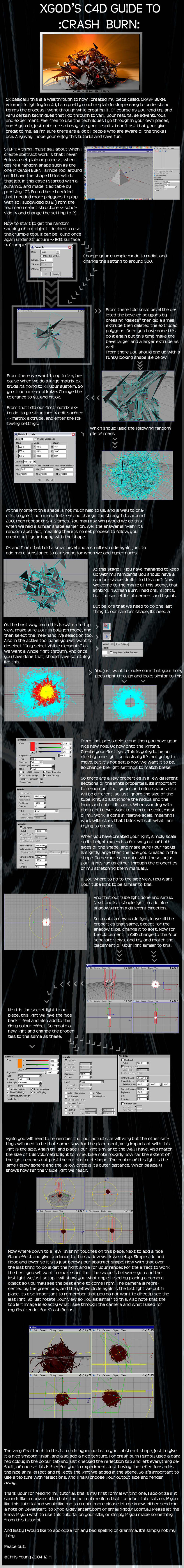 C4D Tutorial To :Crash Burn: by xgod-0