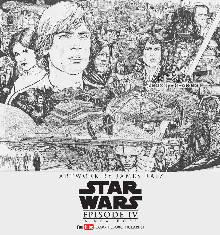 STAR WARS: A NEW HOPE TRIBUTE by boxofficeartist