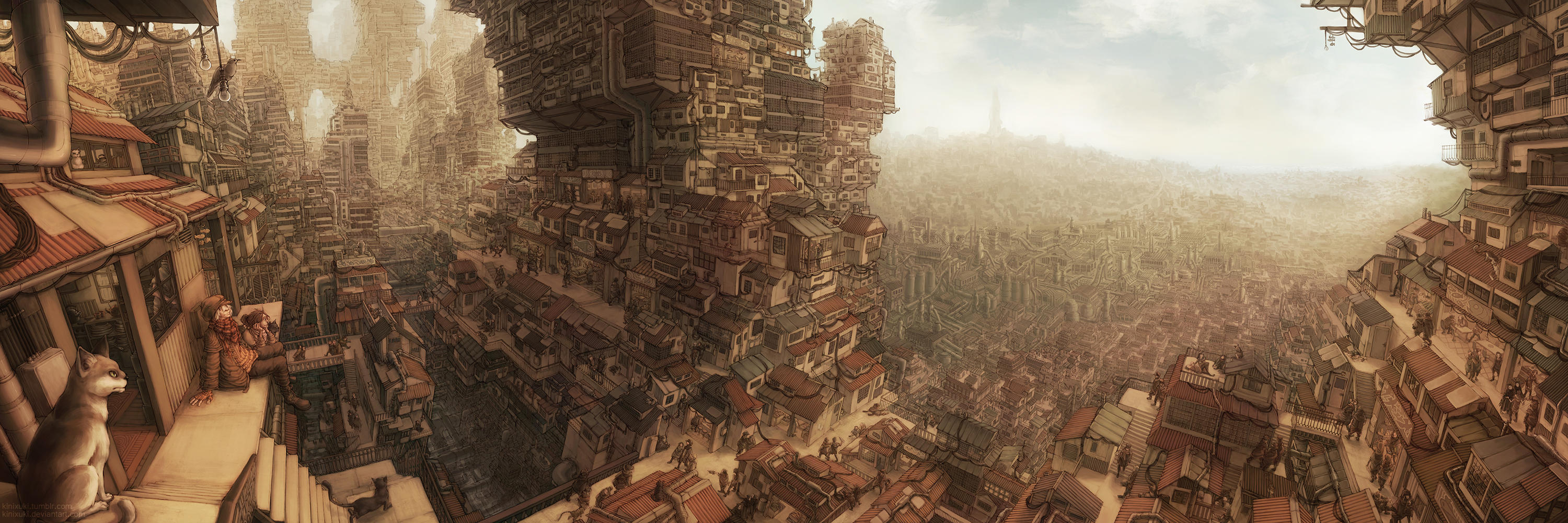 Tall Houses by kinixuki