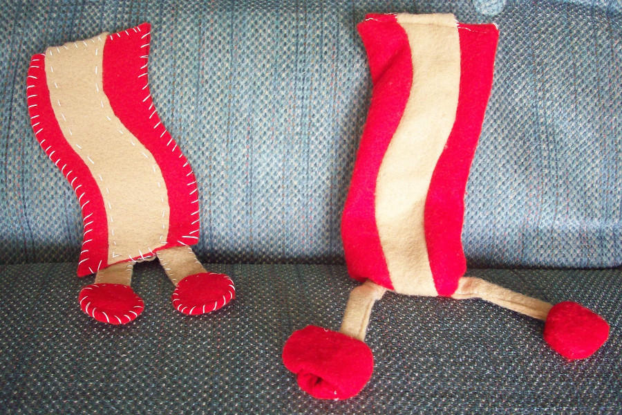 Felt Dancing Bacons by MadGoblin