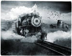 Black and White Train by nine9nine9