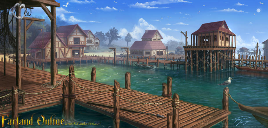 The Fishing Port by RavenseyeTravisLacey