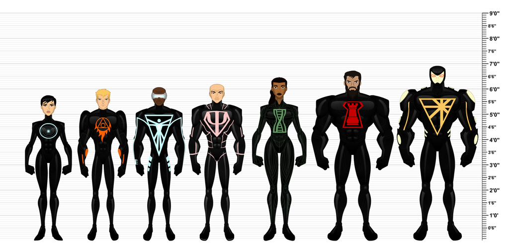 The Star Chamber Lineup and Height Comparison by BSDigitalQ on DeviantArt