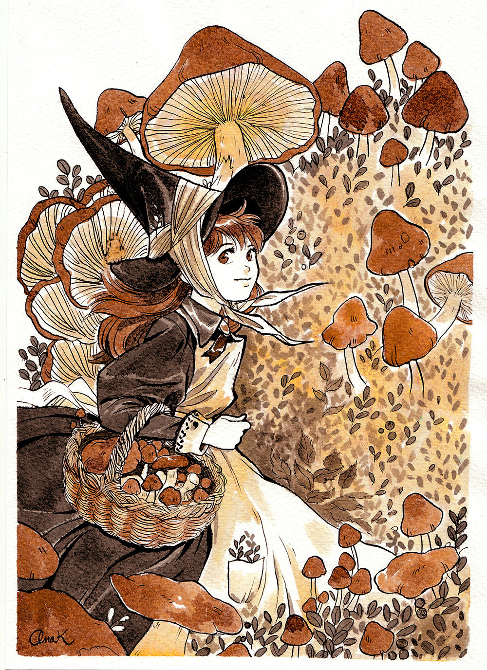 Astrid- Inktober #7 2016 by anakareninart