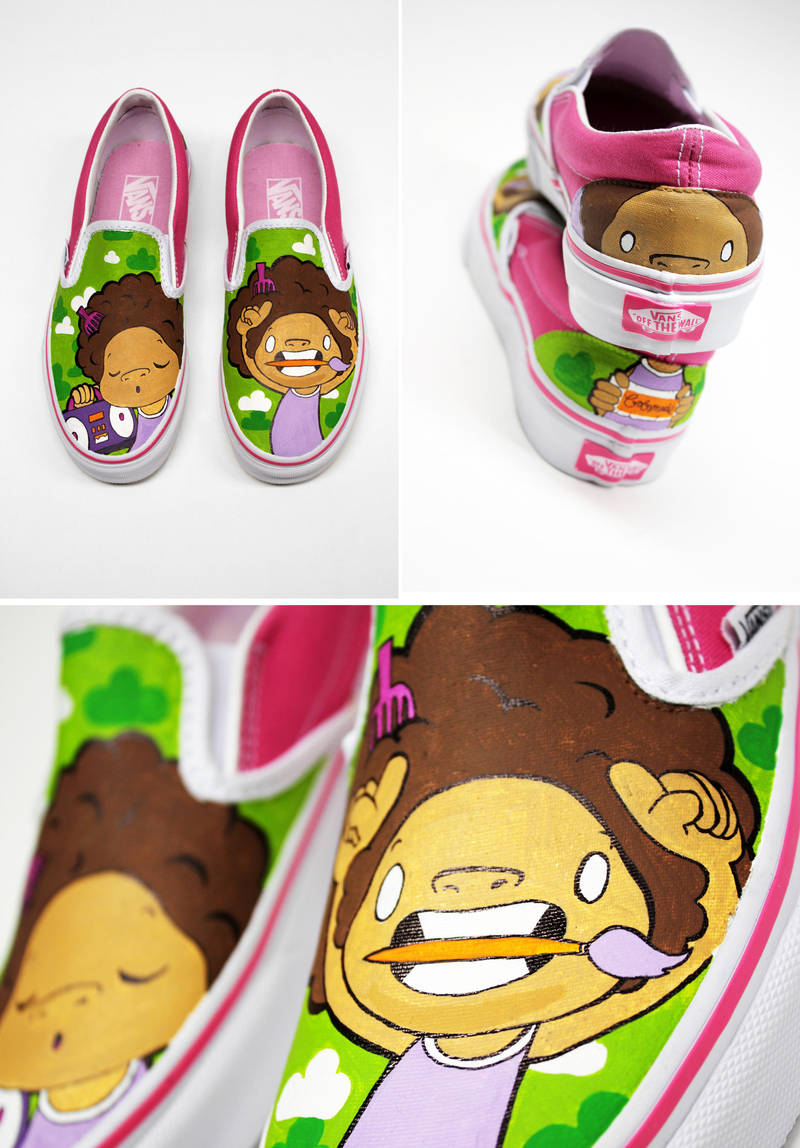 afro slip ons by Bobsmade