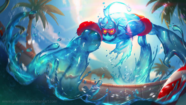 League of Legends: Pool Party Zac by GisAlmeida
