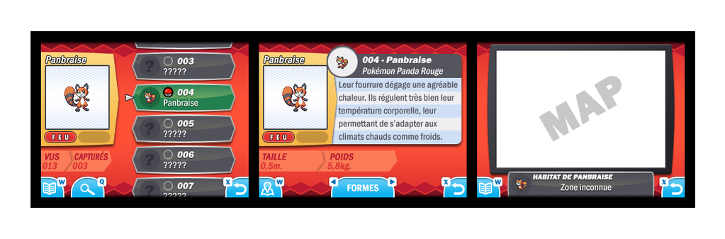 Pokemon Oxygen and Carbon Pokedex Interface by Speedialga