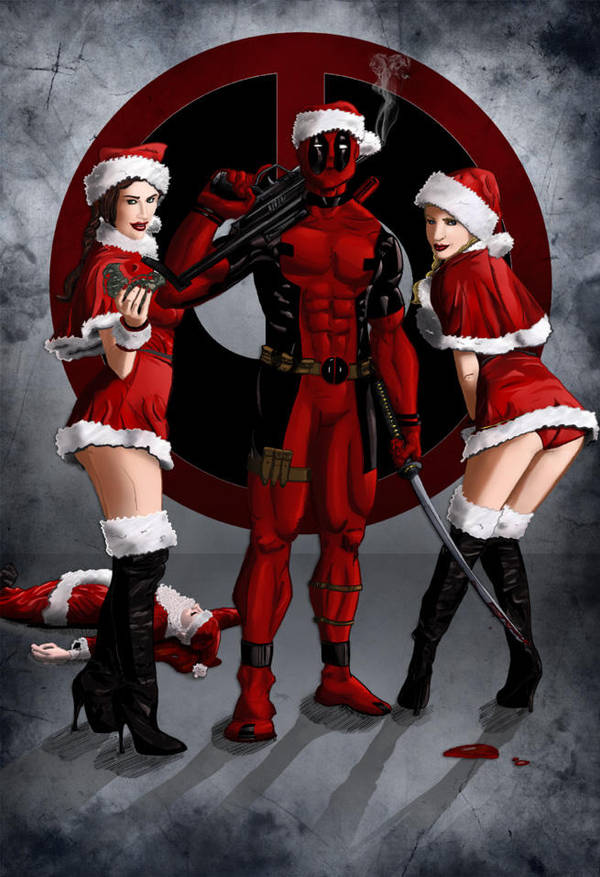 Deadpool Christmas By Jphelms On Deviantart