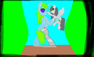 Stone Clover Meets A Animatronic by crystalfox23