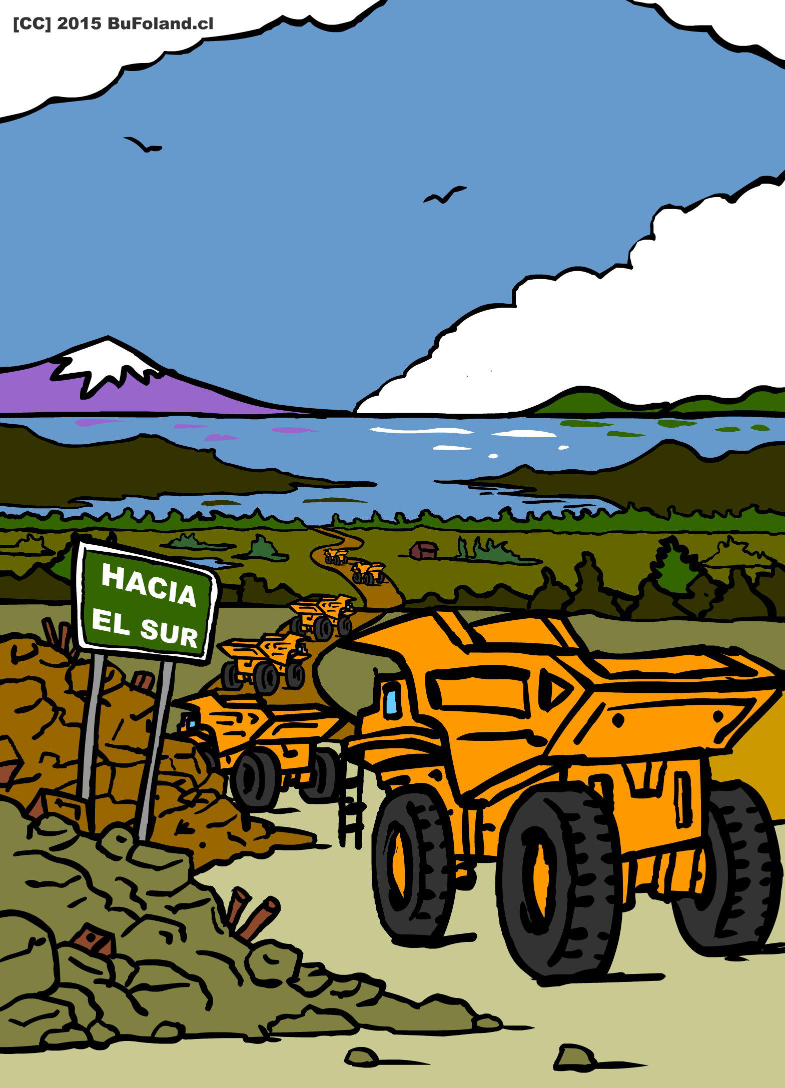 Ilustracion para la portada de Ecos del Sur No 4 by Bufoland