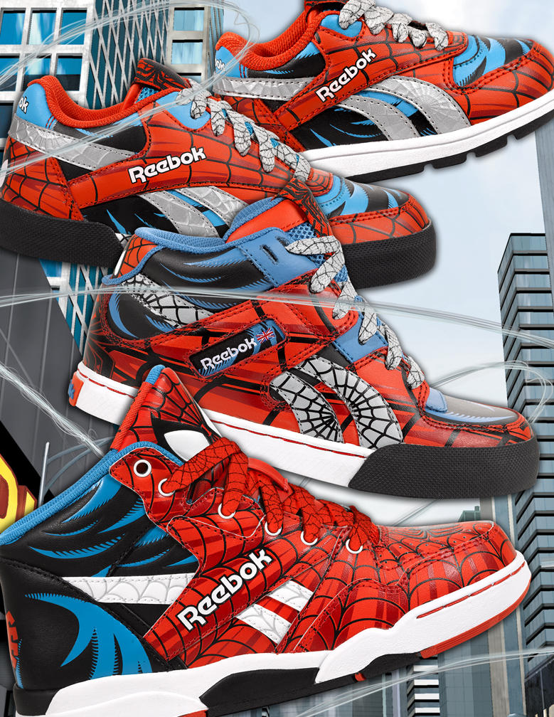 reebok spiderman shoes