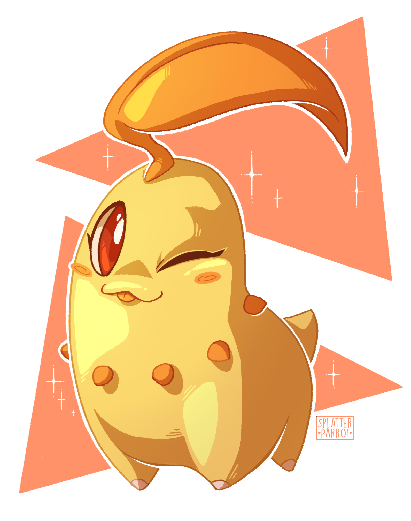 Shiny Chikorita! by SplatterParrot