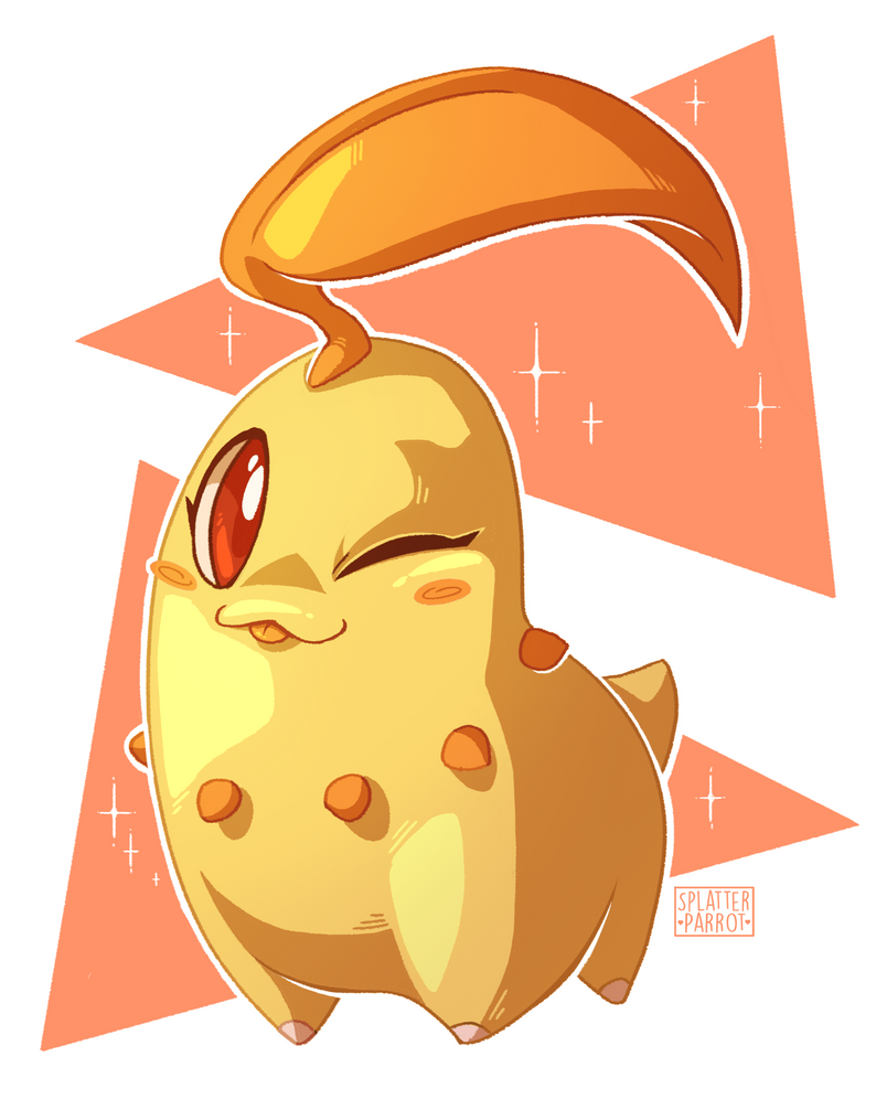 Shiny Chikorita! by SplatterParrot