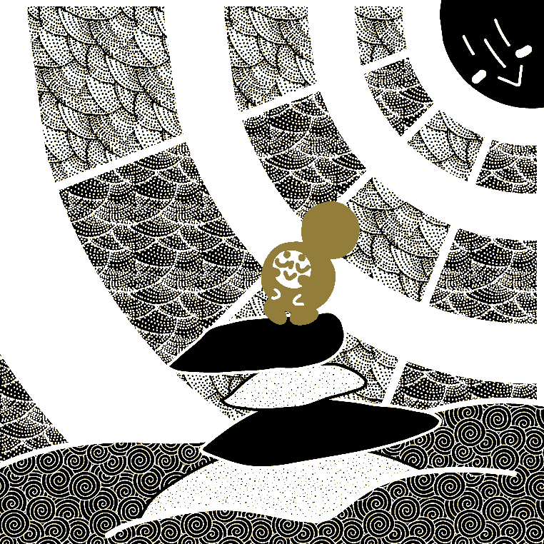 Inktober2018 Vectorized: Day 2 - Tranquil by Preed-Reve