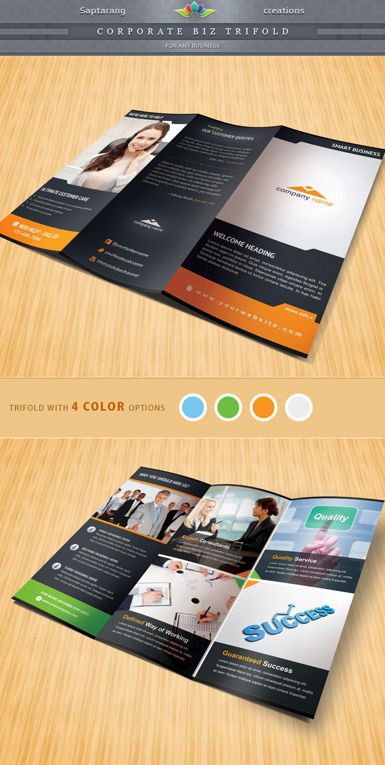 Corporate Biz Trifold by Saptarang