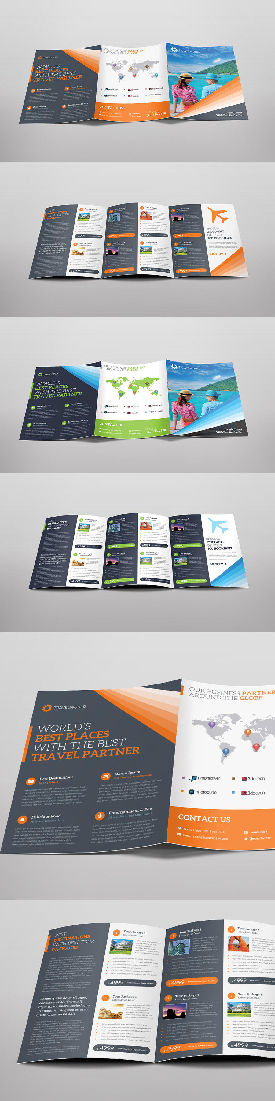 Travelworld Trifold Brochure by Saptarang