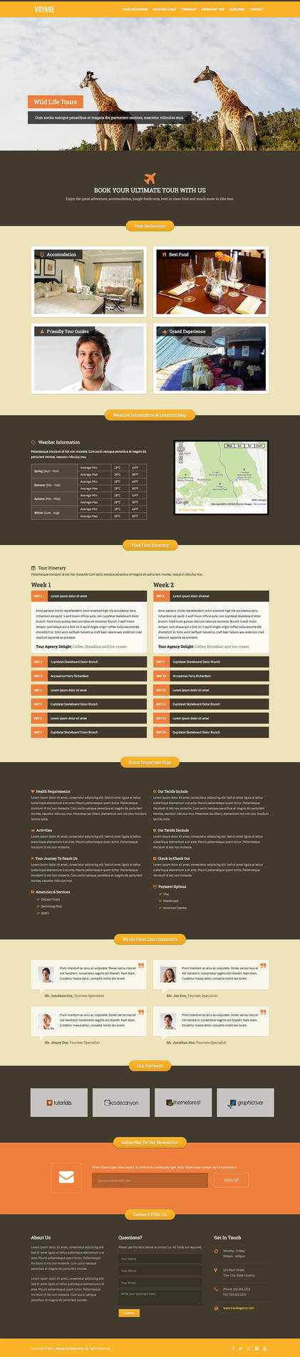 Voyage Tourism Responsive Landing Page by Saptarang
