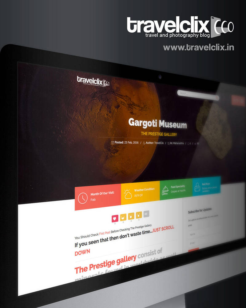 TravelClix - Travel Blog by Saptarang