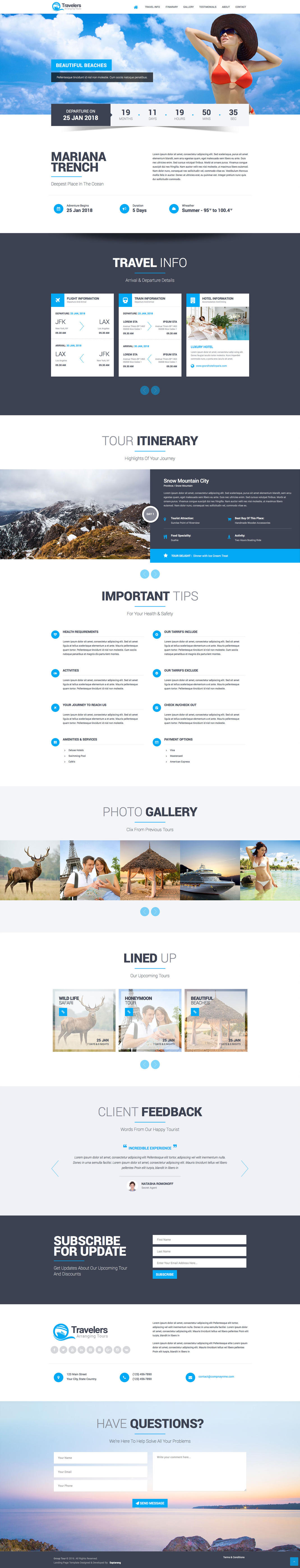 Travelers Landing Page by Saptarang