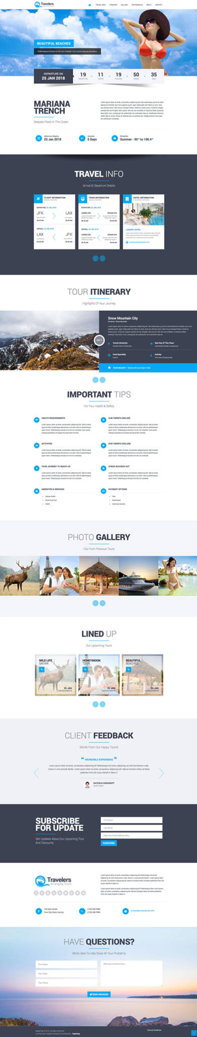 Travelers Landing Page by Saptarang
