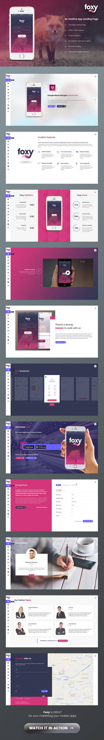 Foxy App Landing Page by Saptarang