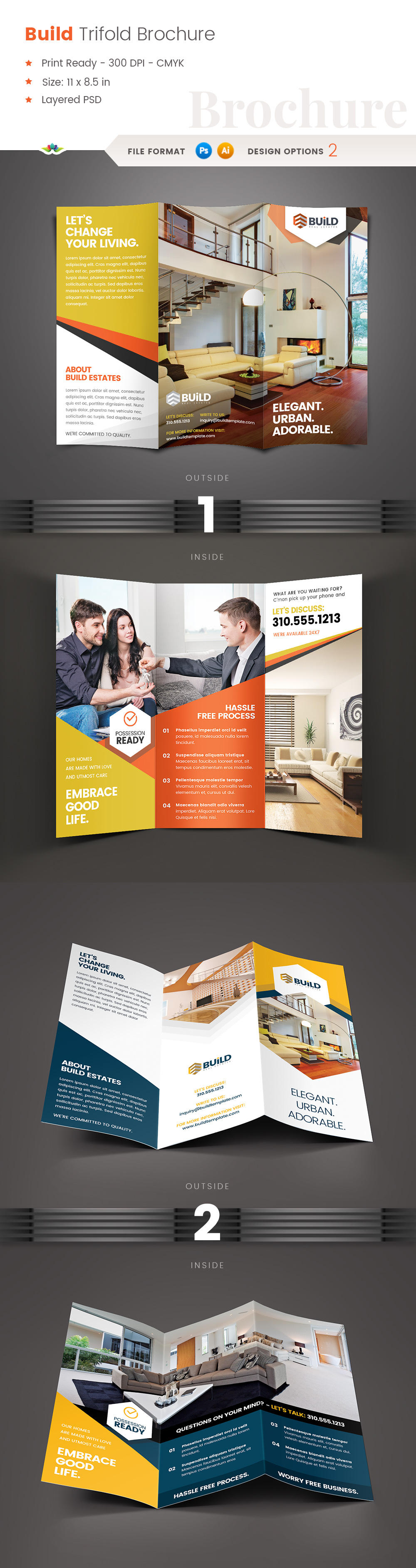 Build Real Estate trifold brochure by Saptarang
