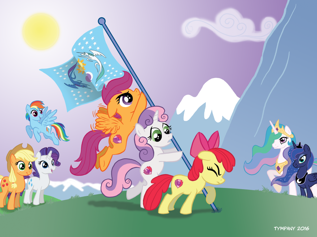 Raising the Flag of Equestria by Tim-Kangaroo