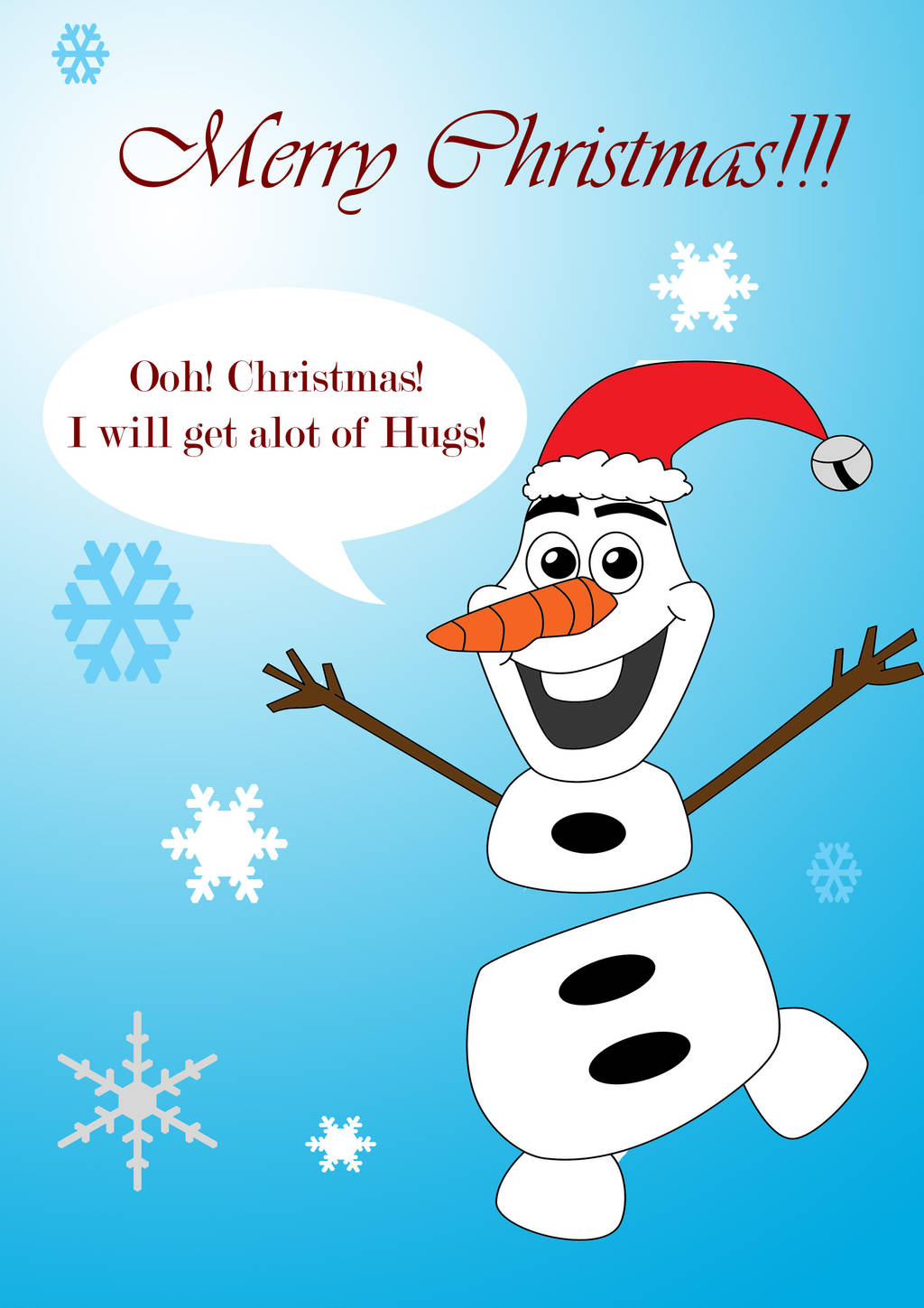 Merry Christmas from Olaf! by VioletRoseDragon14 on DeviantArt