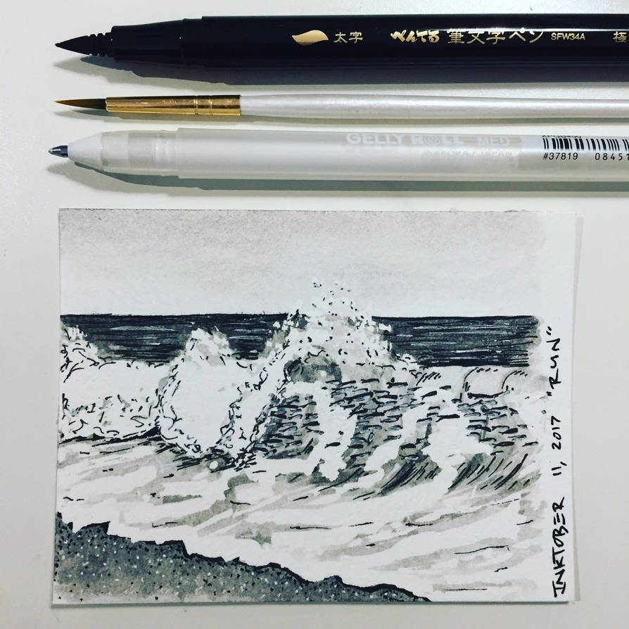 Inktober 11, 2917 'Run' by vertseven