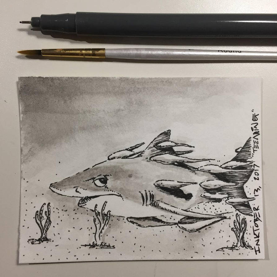 Inktober 13, 2017 'Teeming' by vertseven