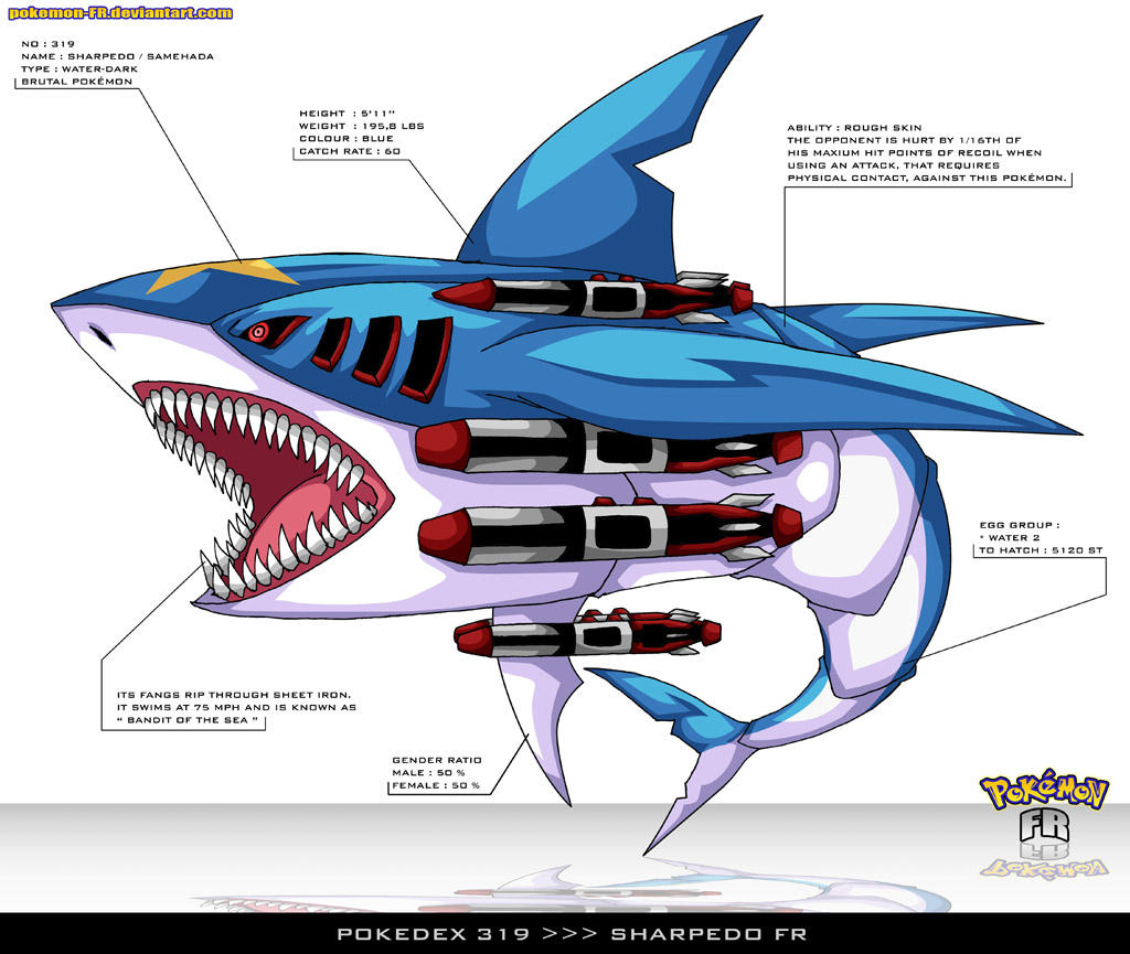 Pokedex 319 - Sharpedo FR by Pokemon-FR