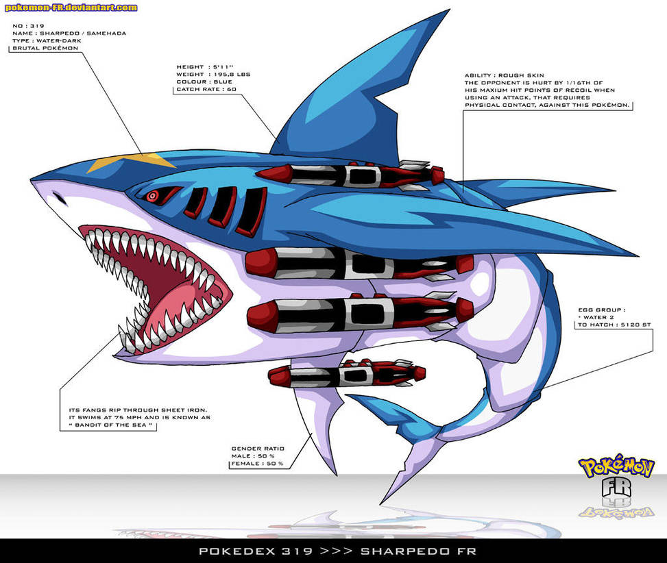 Pokedex 319 - Sharpedo FR by Pokemon-FR
