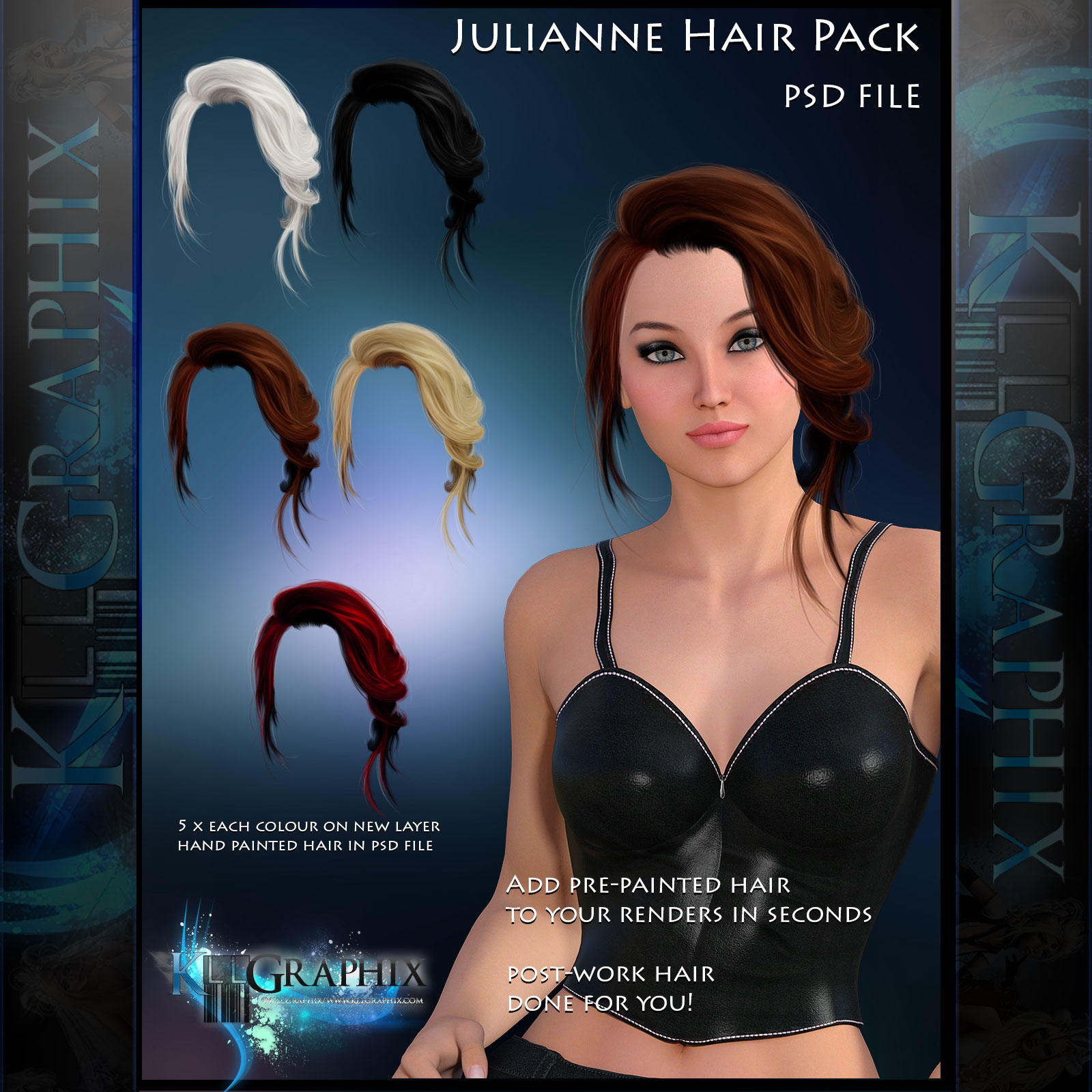 Julianne Painted Insatnt Hair PSD Stock add on by MakeMeMagical